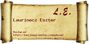 Laurinecz Eszter névjegykártya